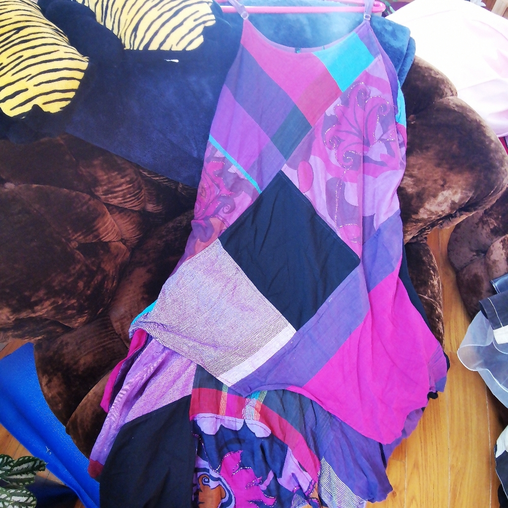 Vintage. One of a kind Colorful dress!